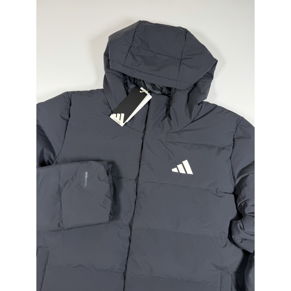 Adidas Jacket Helionic Climawarm Down Hooded Black JN2099 Mens Size Large NWT